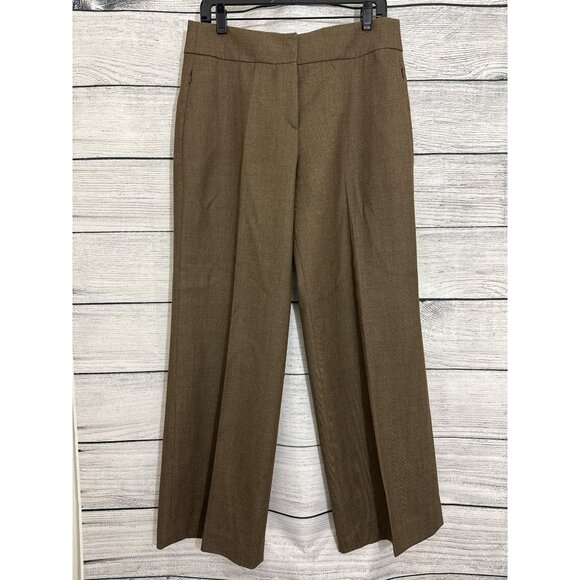 Akris Punto Wool Brown Pants Size 10 - Picture 1 of 3
